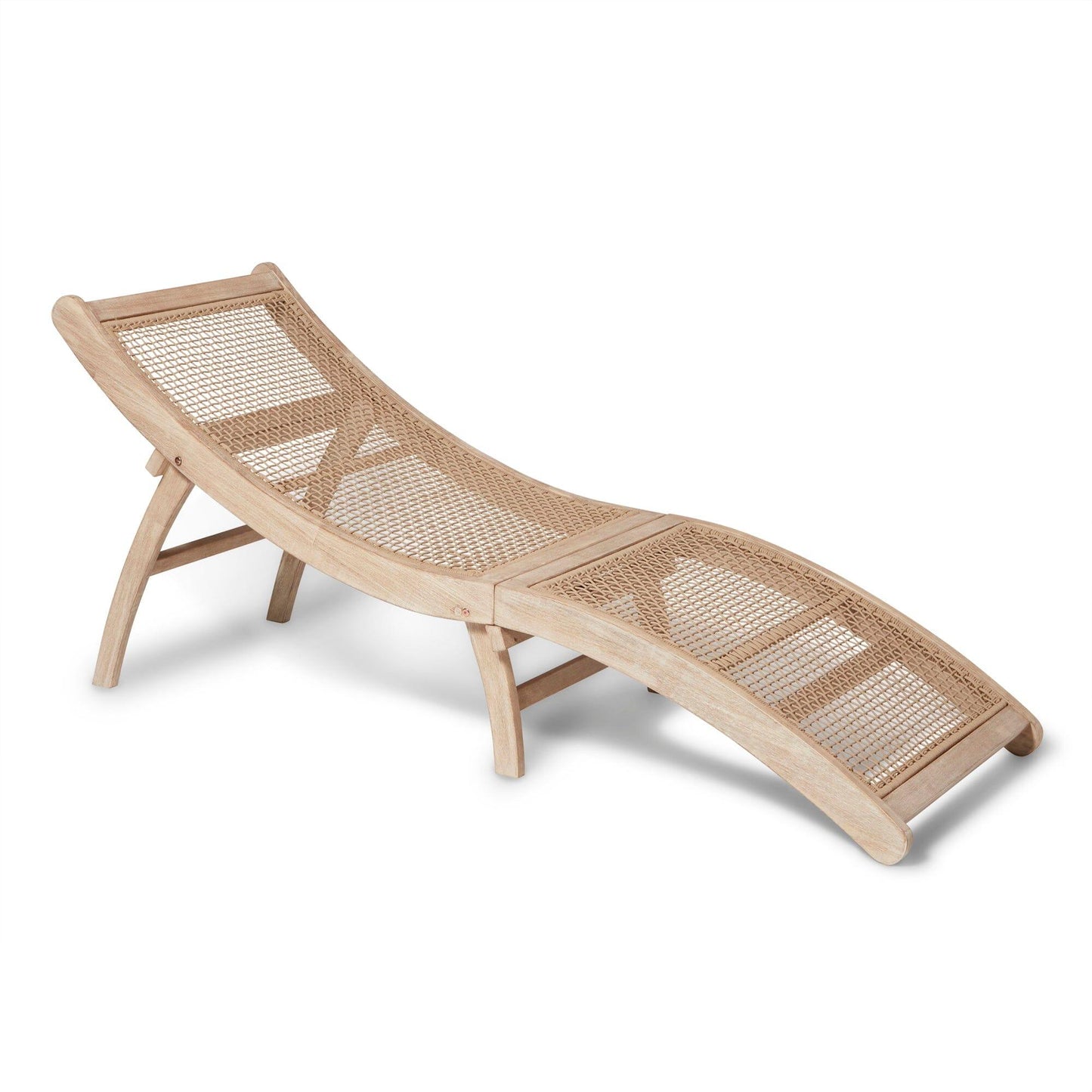 Akira Wooden Rope Folding Sun Lounger - Laura James