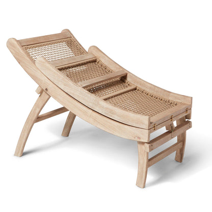 Akira Wooden Rope Folding Sun Lounger - Laura James