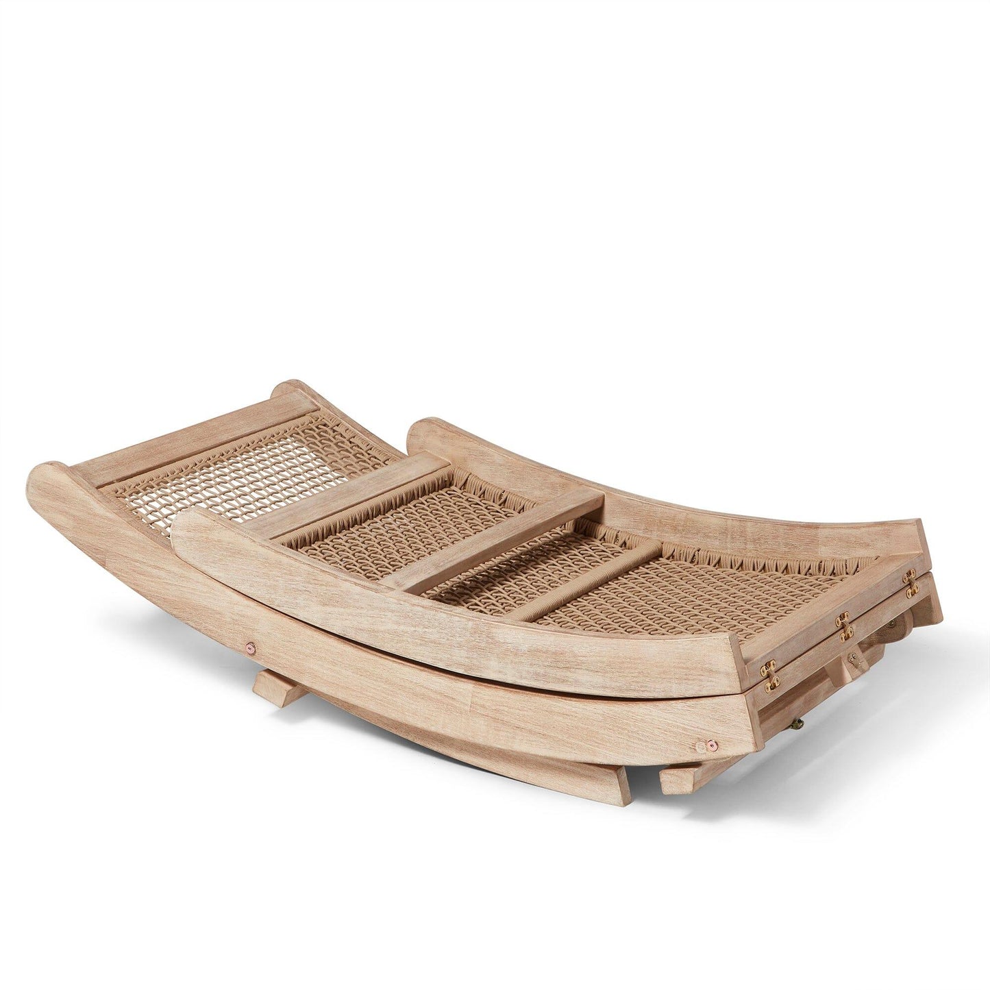 Akira Wooden Rope Folding Sun Lounger - Laura James