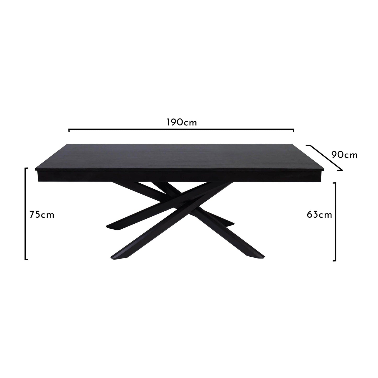 Amelia Black Dining Table