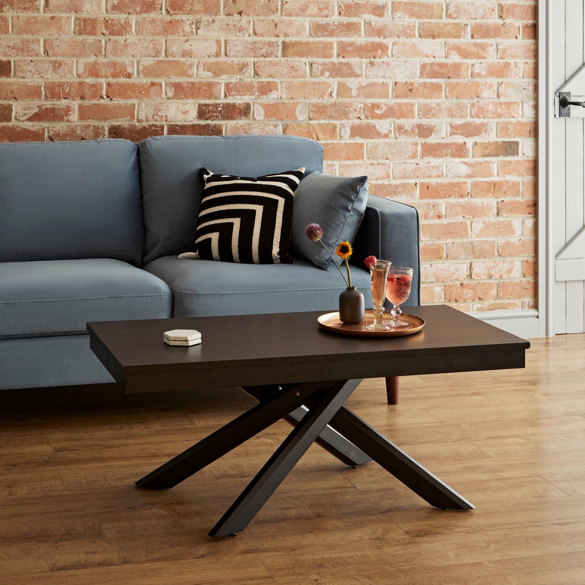 Amelia Black Wood Coffee Table - Laura James