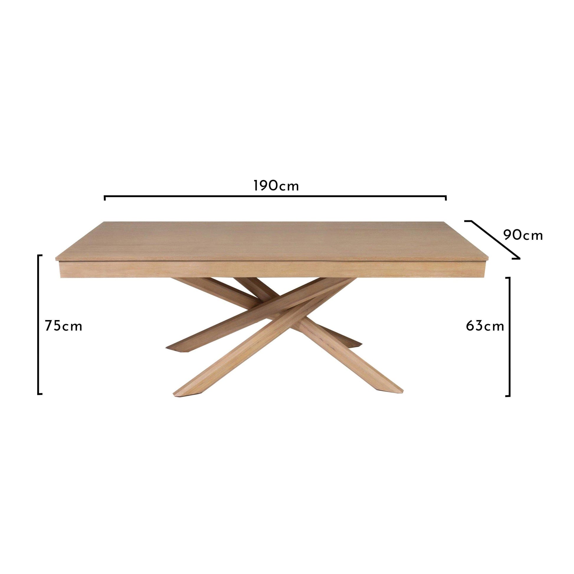 Amelia Whitewash Dining Table