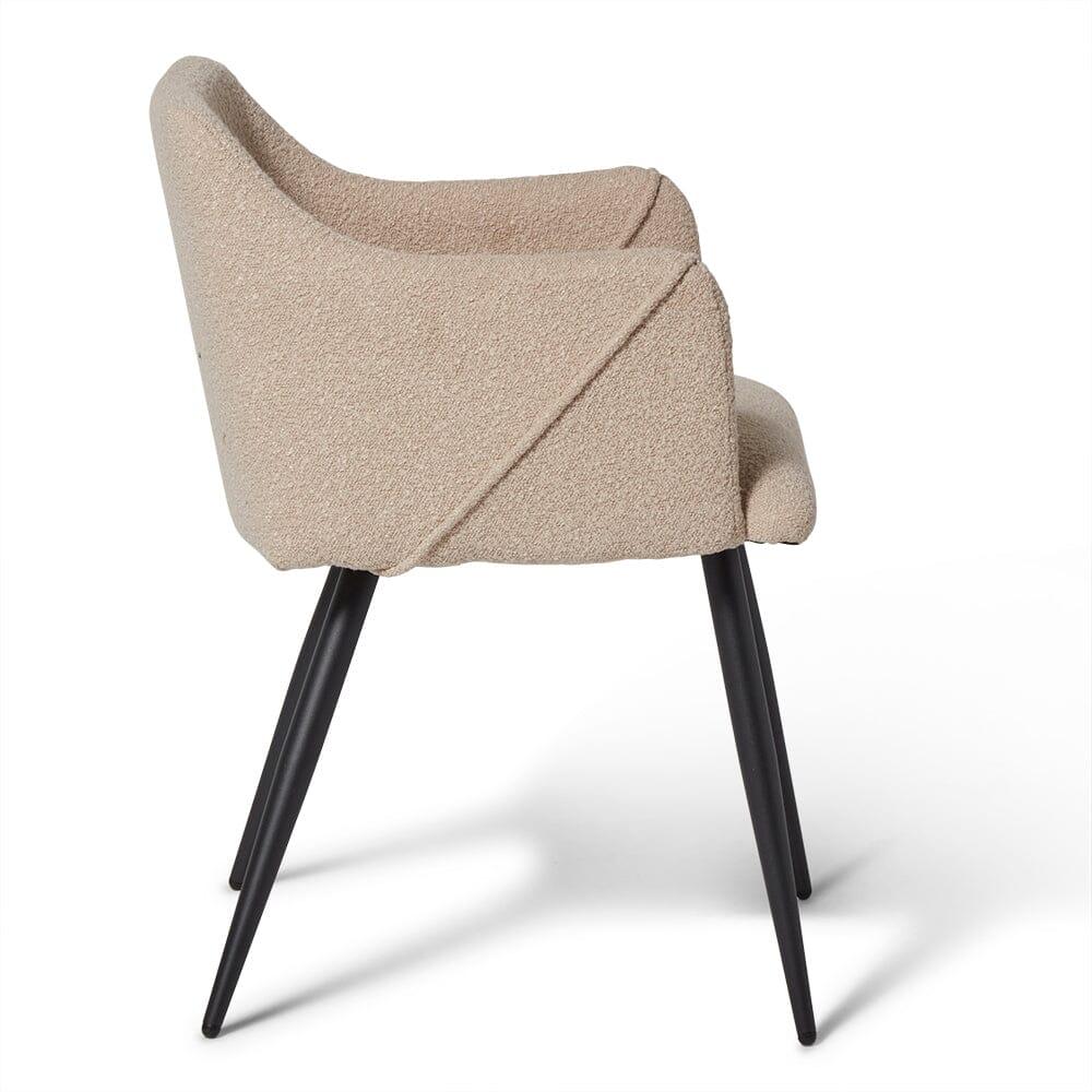 Amy armchair - Boucle with Black Legs - Laura James