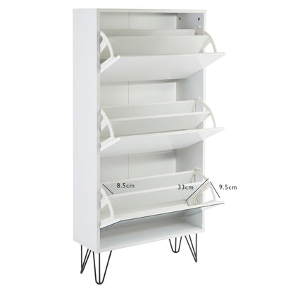 Anderson Shoe Cabinet - 3 Door - White