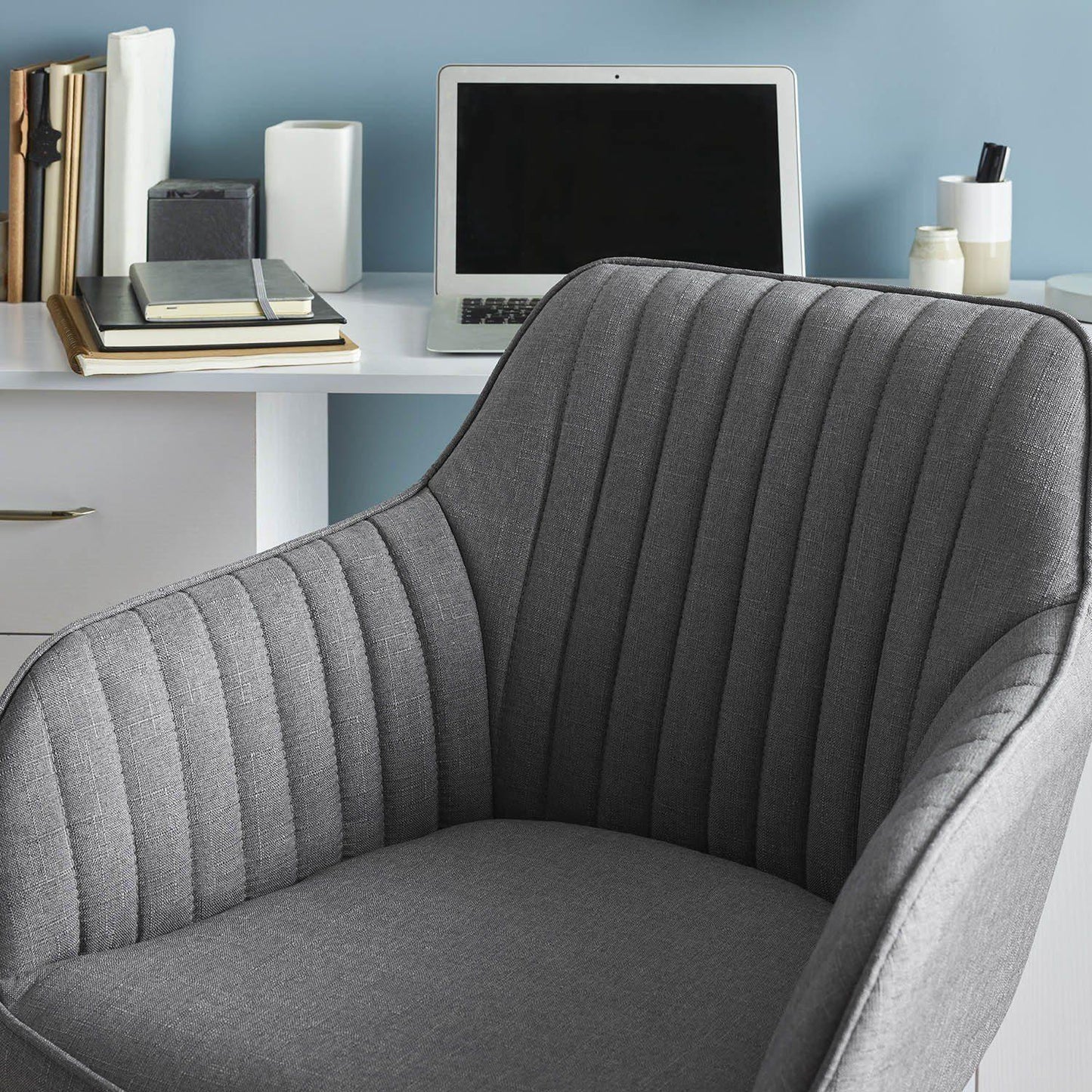 Anna Swivel Office Chair - Grey