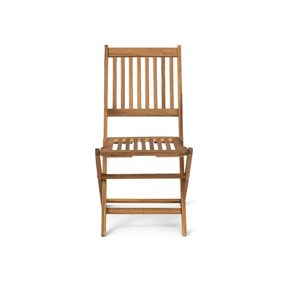 Ashby Wooden Armless Garden Folding Chairs - Set of 2 - Laura James