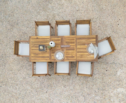 Aspen 8 Seater Wooden Extendable Garden Dining Set - Laura James