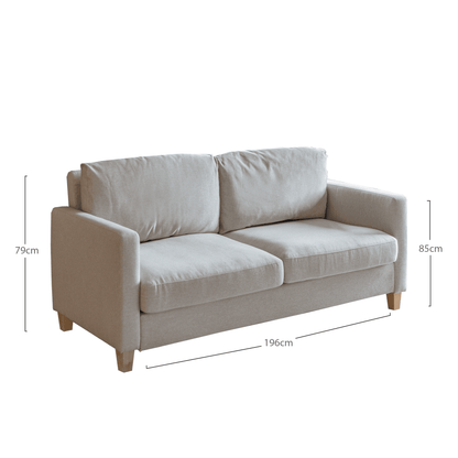 Ava 3 Seater Sofa - Beige