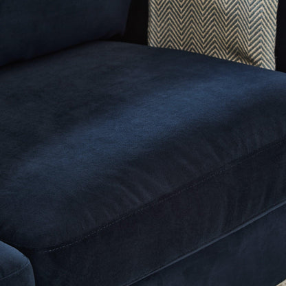 Ava Ink Dark Blue 2 Seater Sofa - Laura James