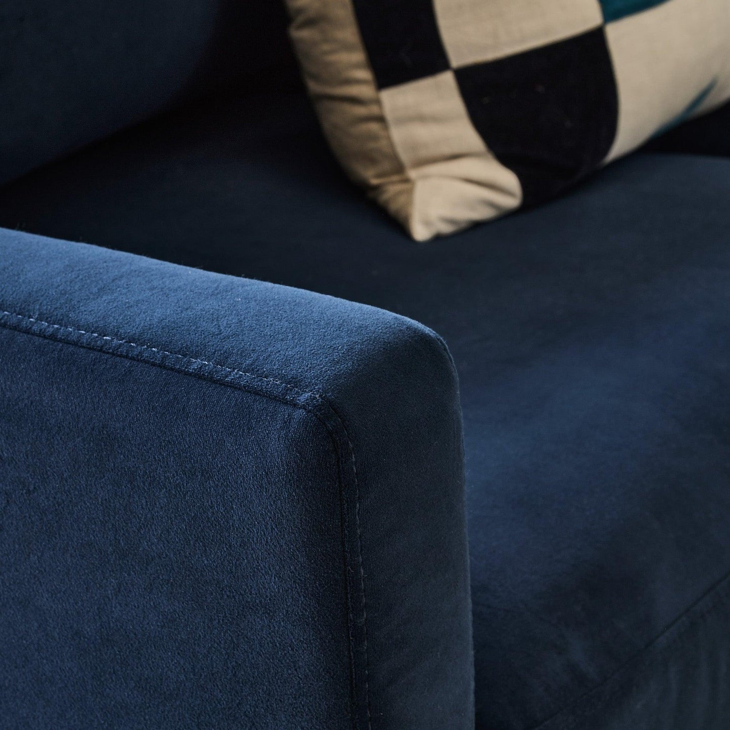 Ava Ink Dark Blue 2 Seater Sofa - Laura James