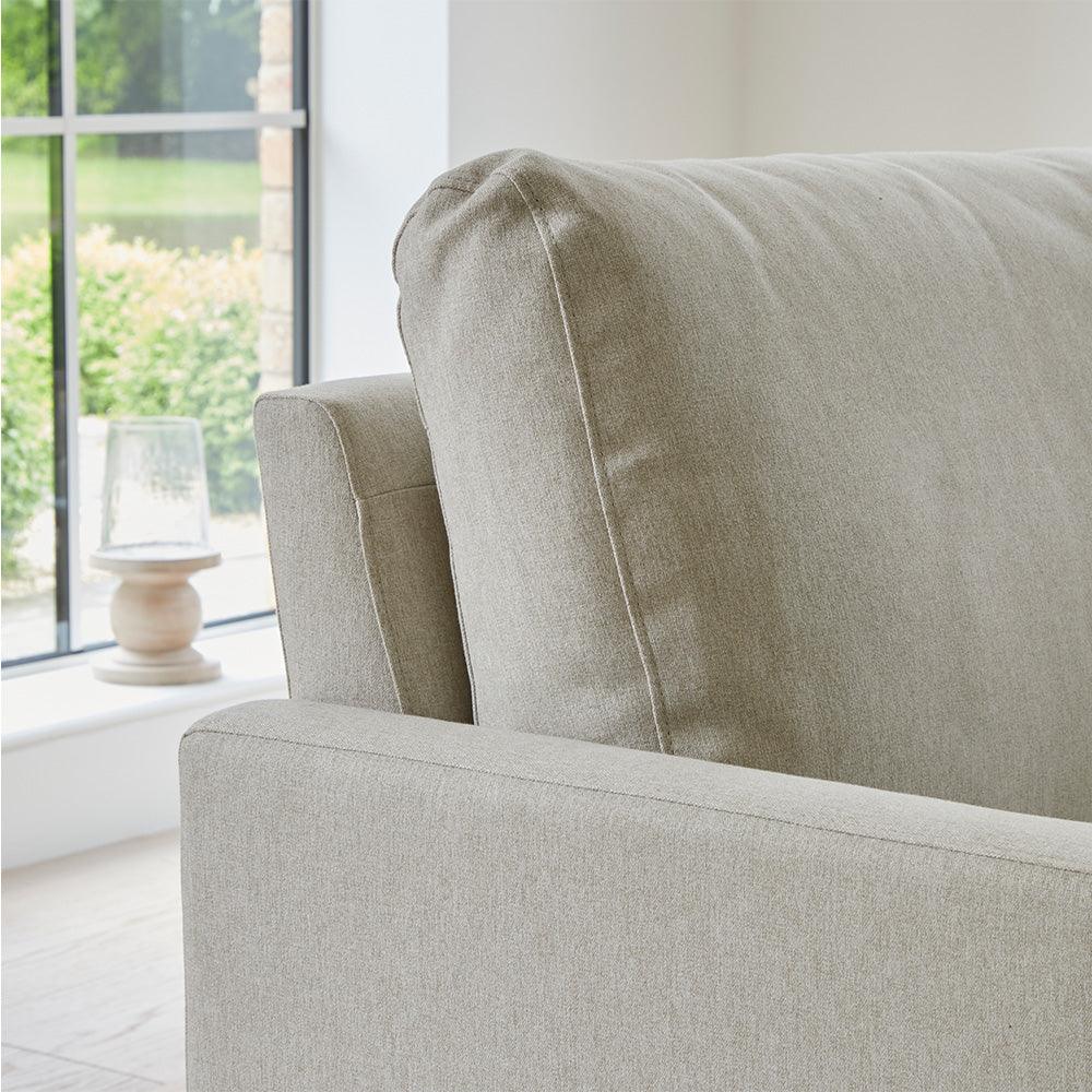 Ava L-Shape Sofa - Right Hand - Sand with Pale Oak Legs - Laura James