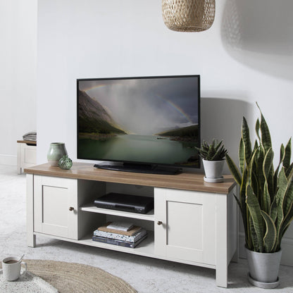 Bampton Alabaster White TV Unit - Laura James