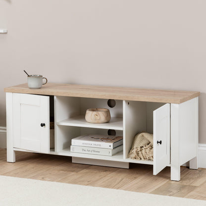 Bampton Alabaster White TV Unit - Laura James