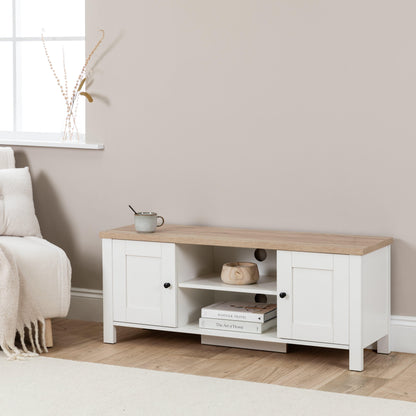 Bampton Alabaster White TV Unit - Laura James