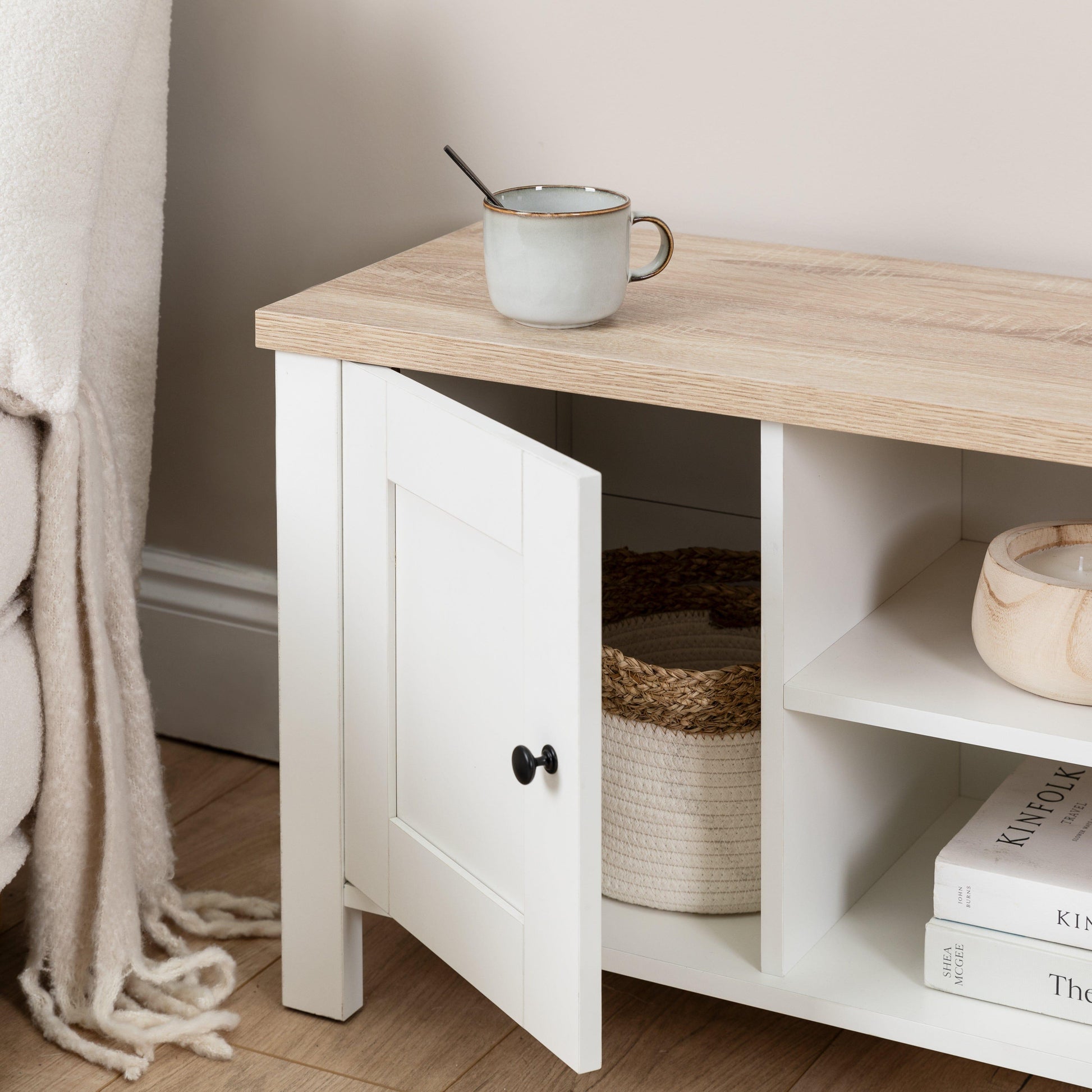 Bampton Alabaster White TV Unit - Laura James