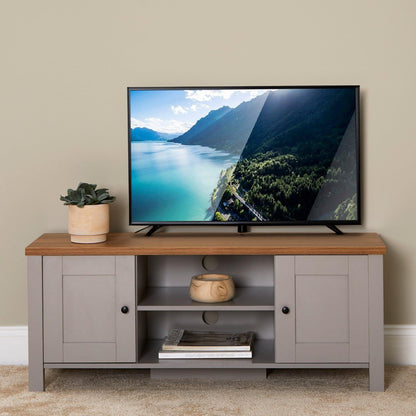 Bampton 2 Door TV Unit - Stone Grey - Laura James