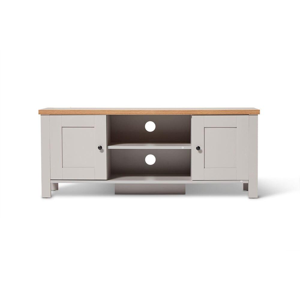 Bampton 2 Door TV Unit - Stone Grey - Laura James