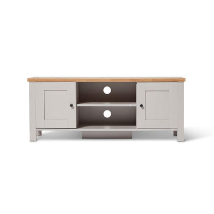 Bampton 2 Door TV Unit - Stone Grey - Laura James