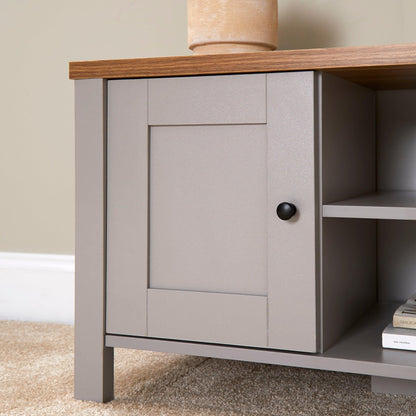 Bampton 2 Door TV Unit - Stone Grey - Laura James