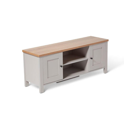 Bampton 2 Door TV Unit - Stone Grey - Laura James