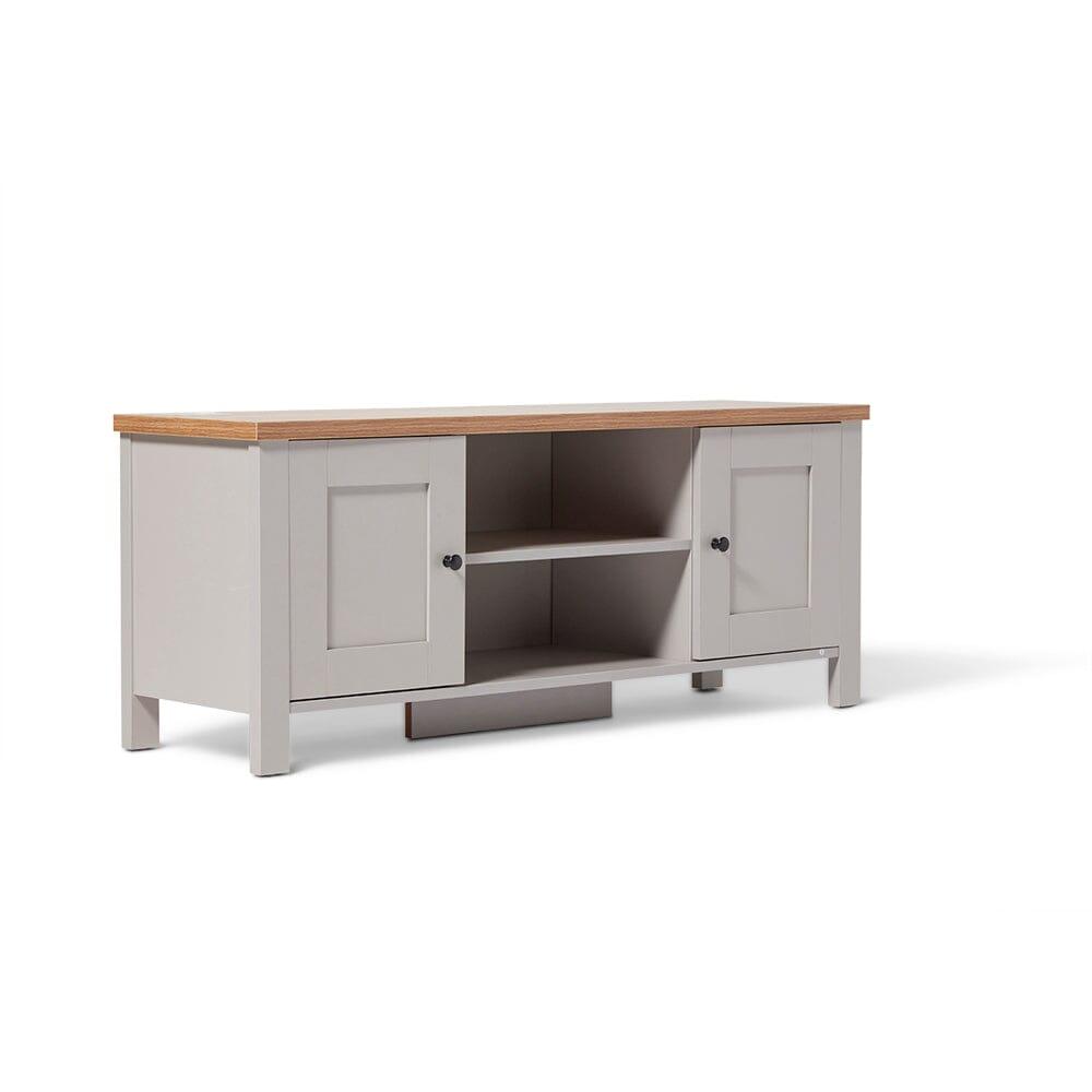 Bampton 2 Door TV Unit - Stone Grey - Laura James