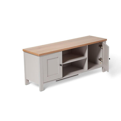 Bampton 2 Door TV Unit - Stone Grey - Laura James