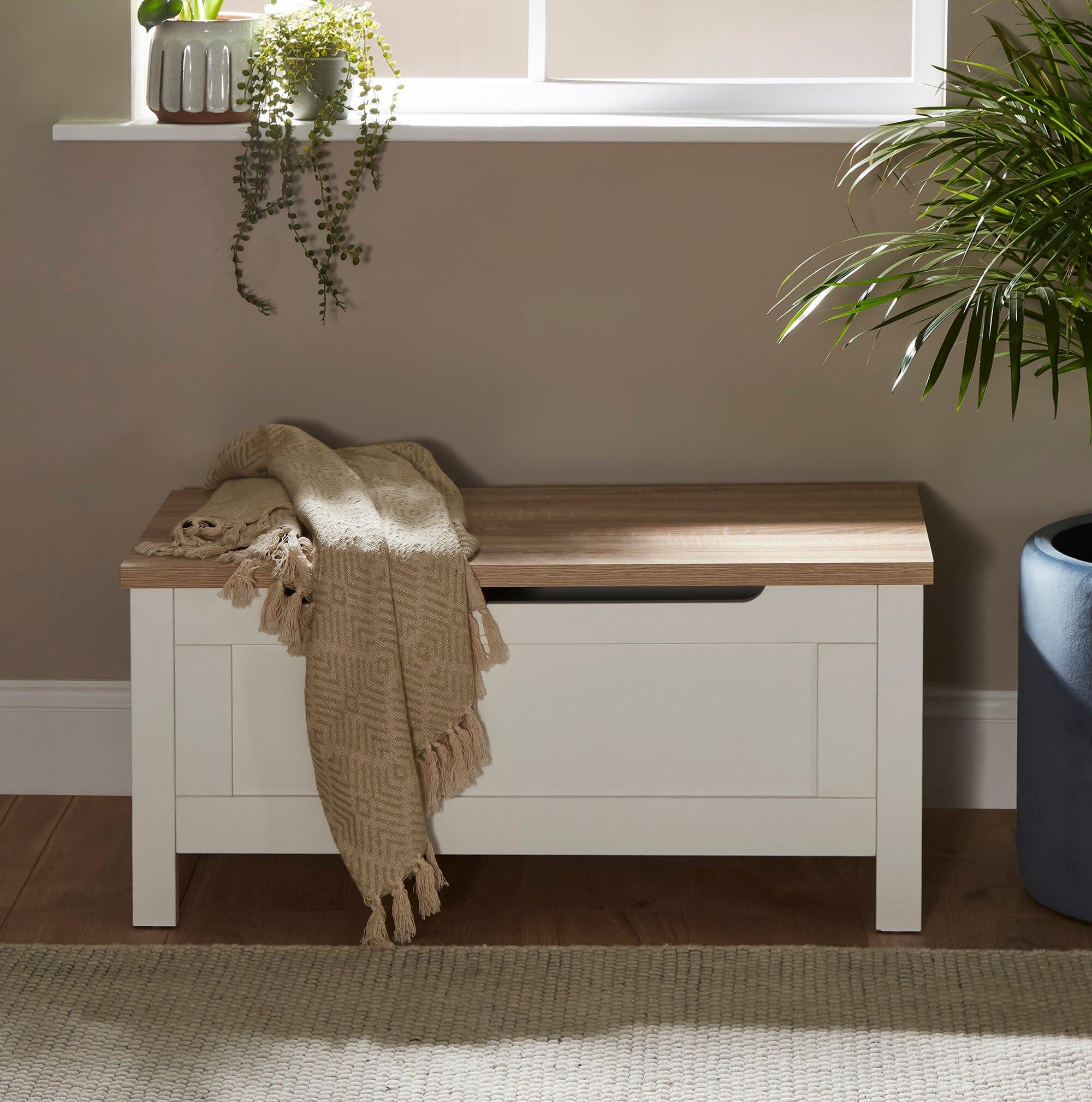 Bampton Blanket Box - Alabaster White - Laura James