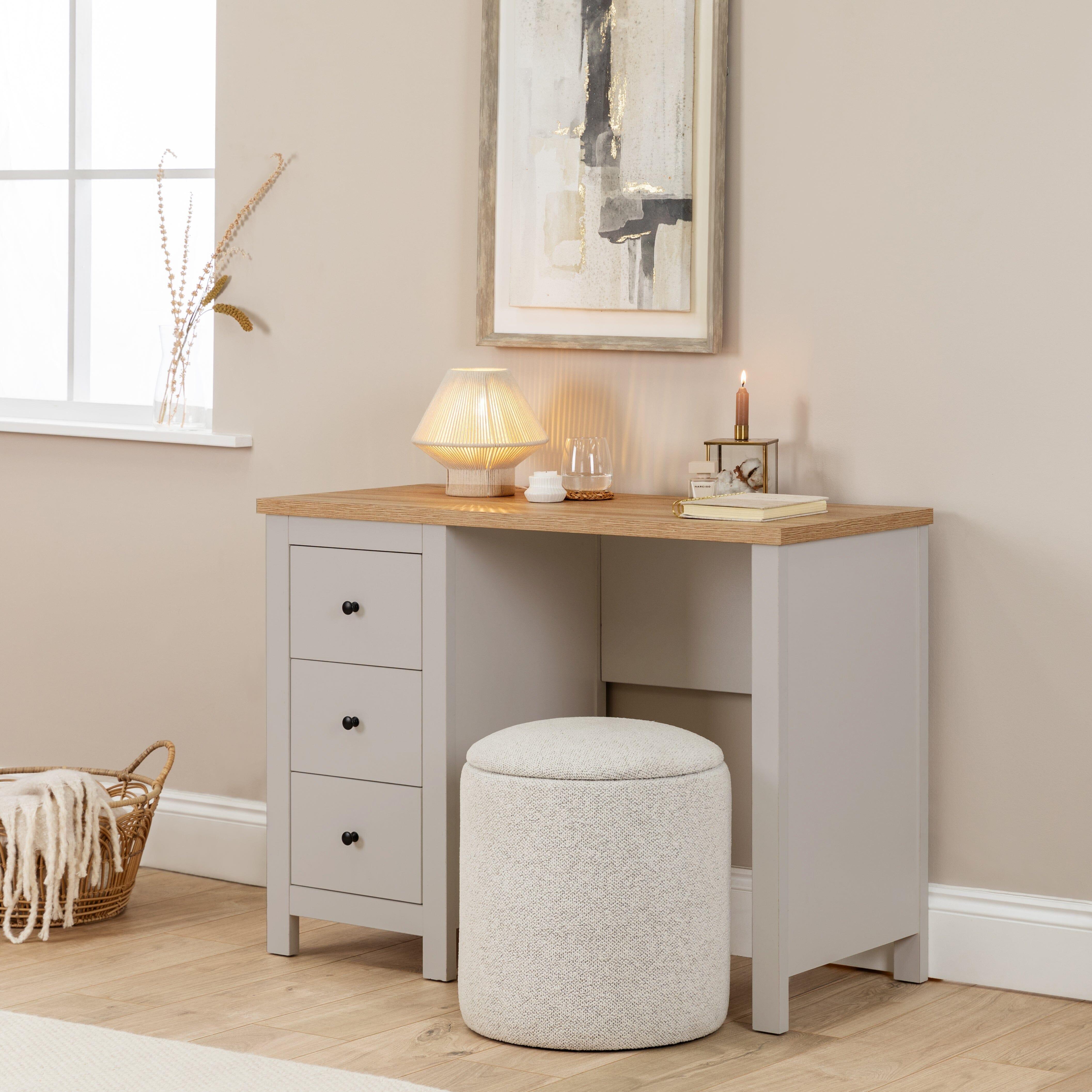 Grey and wood dressing table deals