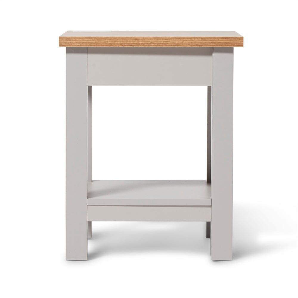 Bampton Stone Grey Side Table - Laura James