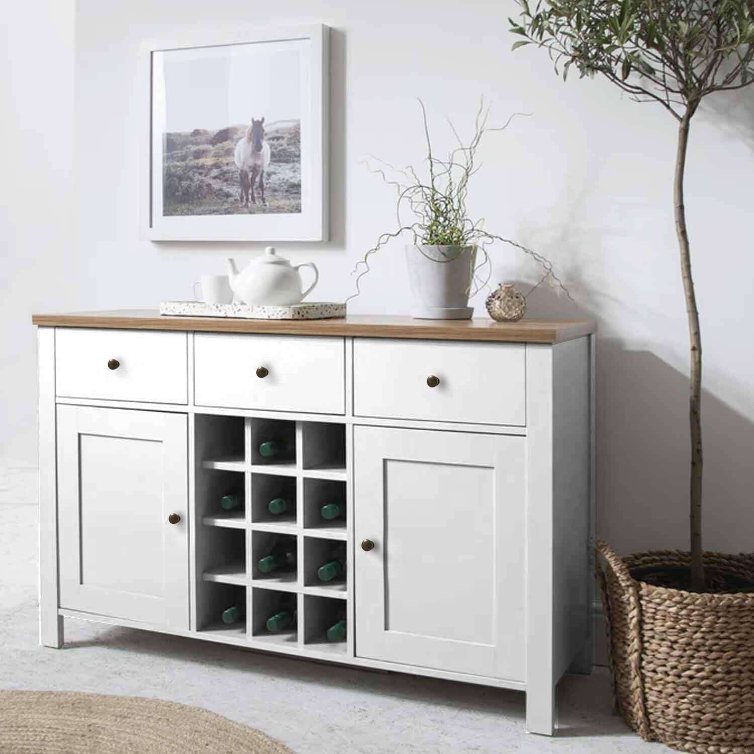 Sideboard cabinet with wine rack sale