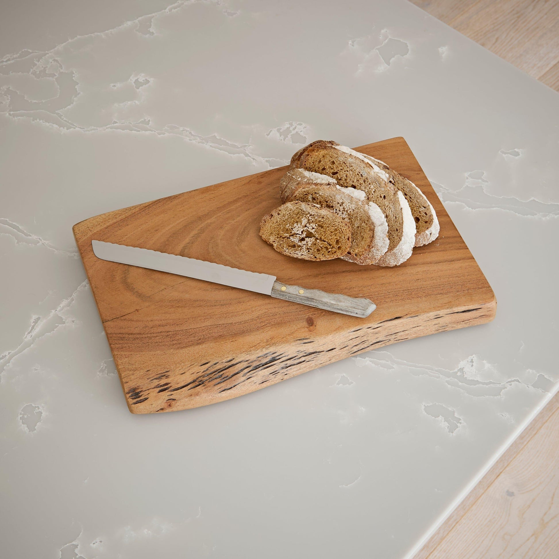 Bosco Acacia Wooden Natural Serving Board - 40x25cm - Laura James