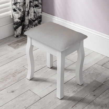 Capri White Dressing Table, Stool & Mirror Set - Laura James