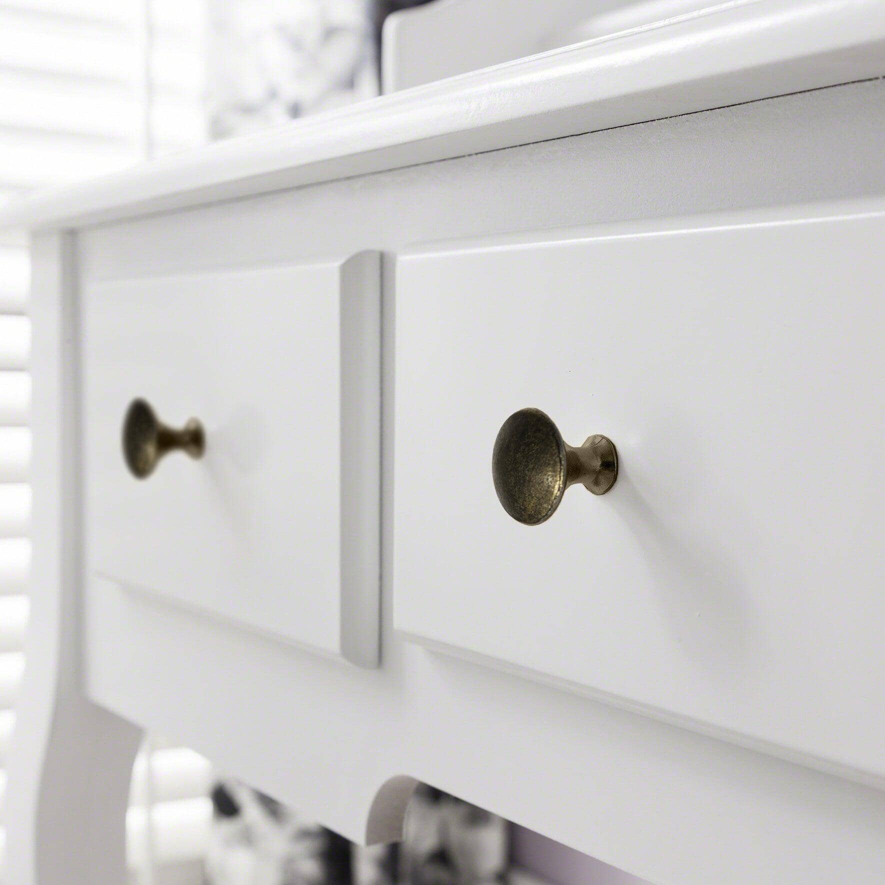 Capri White Dressing Table, Stool & Mirror Set - Laura James