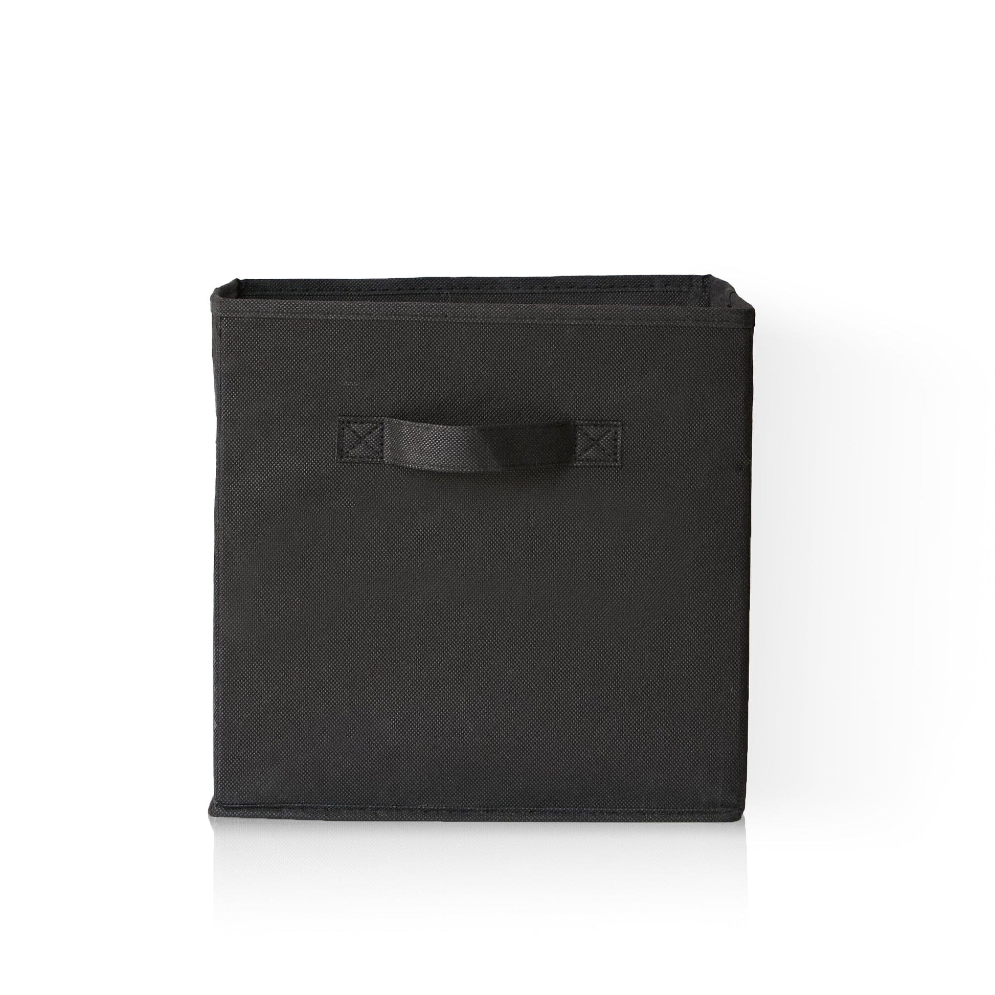 Cara Fabric Cube Storage Box - Large - Black