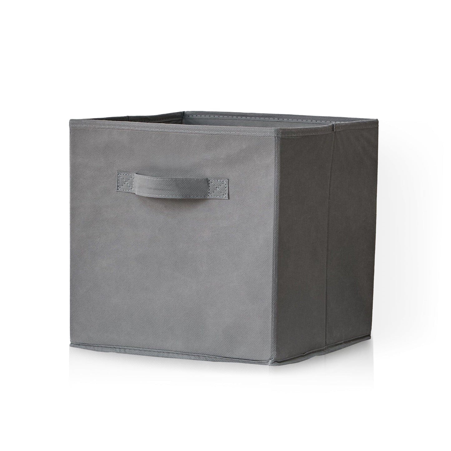 16 Cube Storage Unit - Chalk White - Two 8x2 Units - Grey Basket