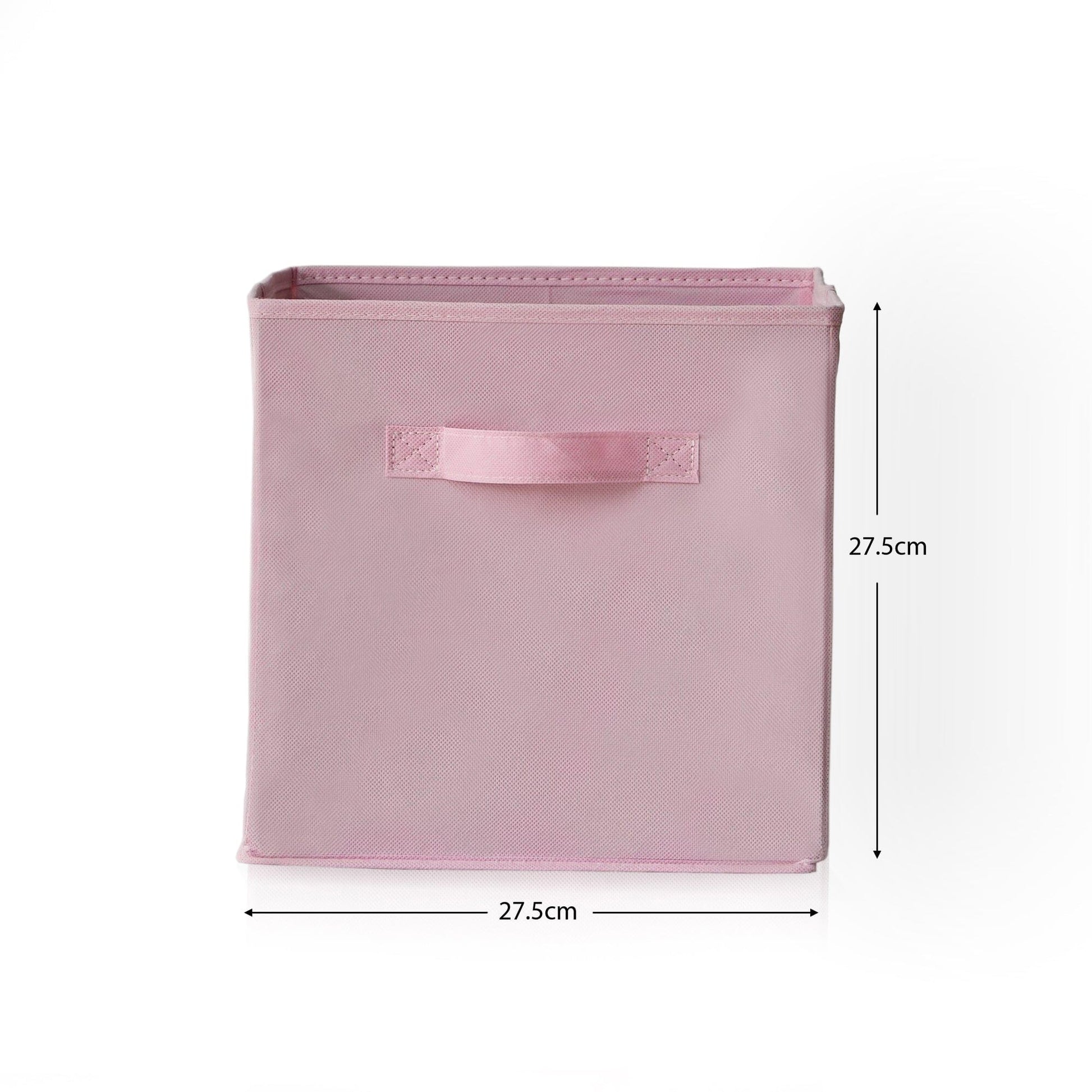 Cara Fabric Cube Storage Box - Large - Pink

