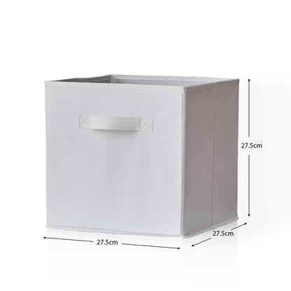 Cara Fabric Cube Storage Box - Large - White

