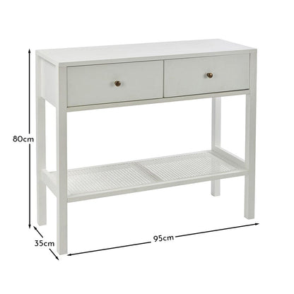 Charlie White 2 Drawer Console Table