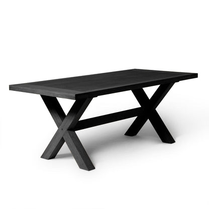 Charlotte Black Farmhouse Style Dining Table - Laura James