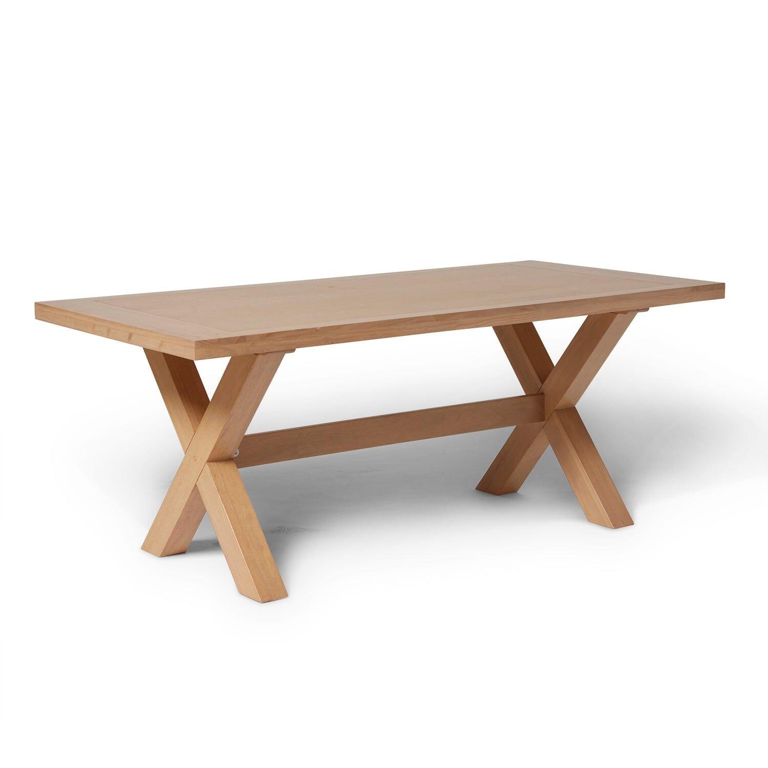 Charlotte Pale Oak Farmhouse Style Dining Table - Laura James