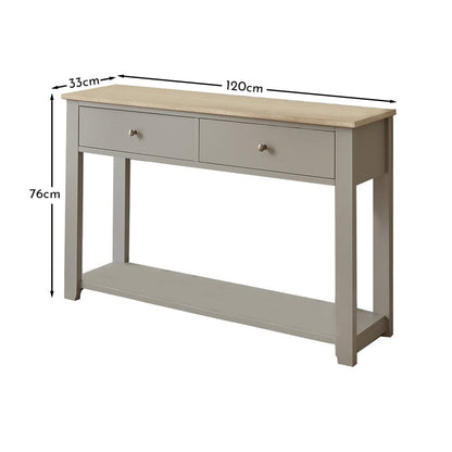 Chatsworth Console Table - Linen Grey - 120cm - Laura James 