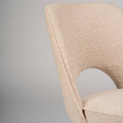 Atlas Marble and 4 Dolly Boucle Dining Chairs - Laura James