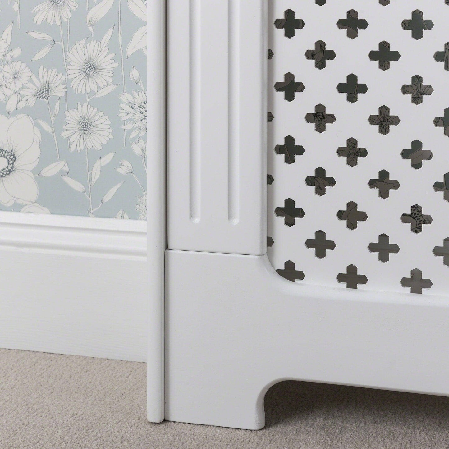 White Radiator Cover - Adjustable - Laura James