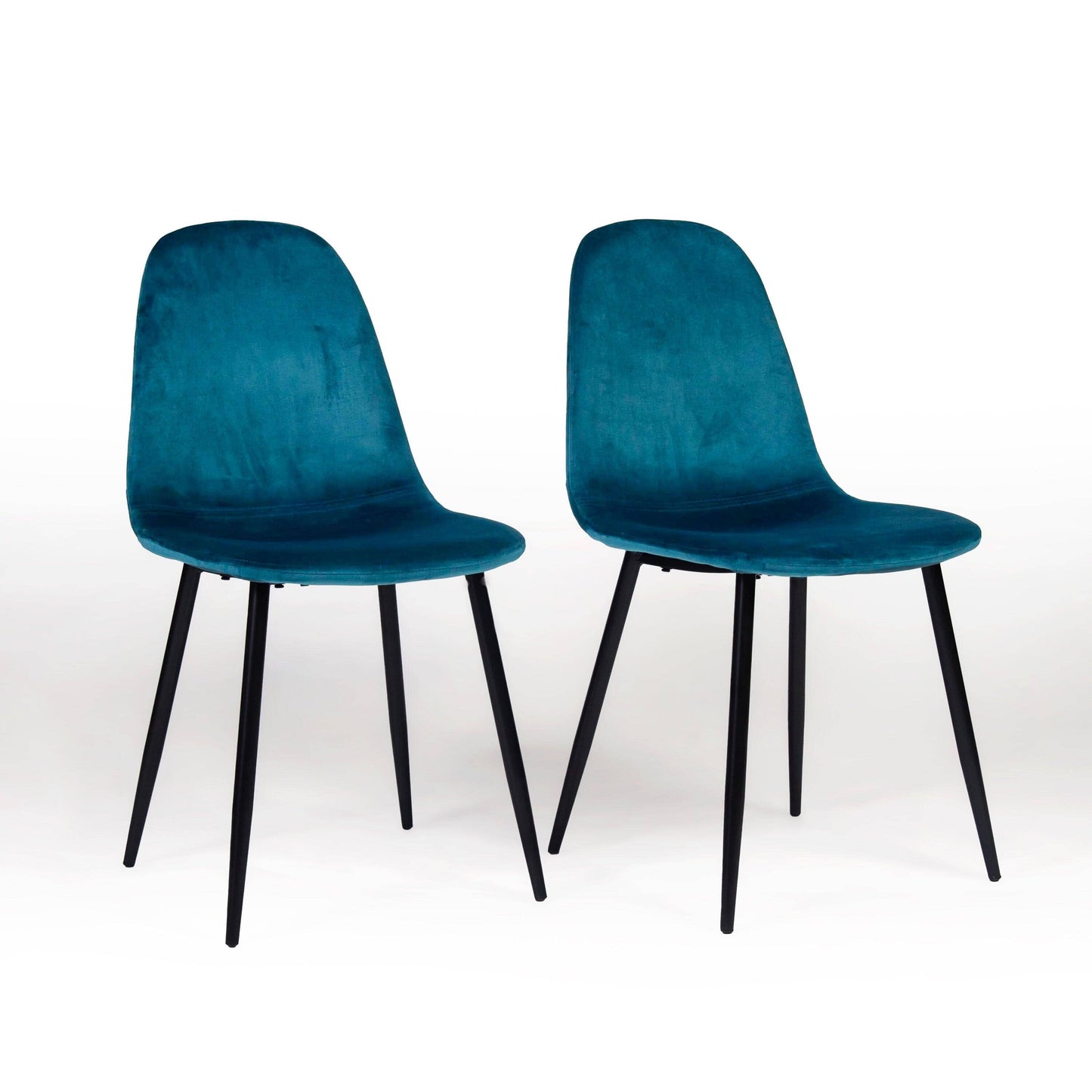 Ellis dining chairs - set of 2 - teal and black - Laura James