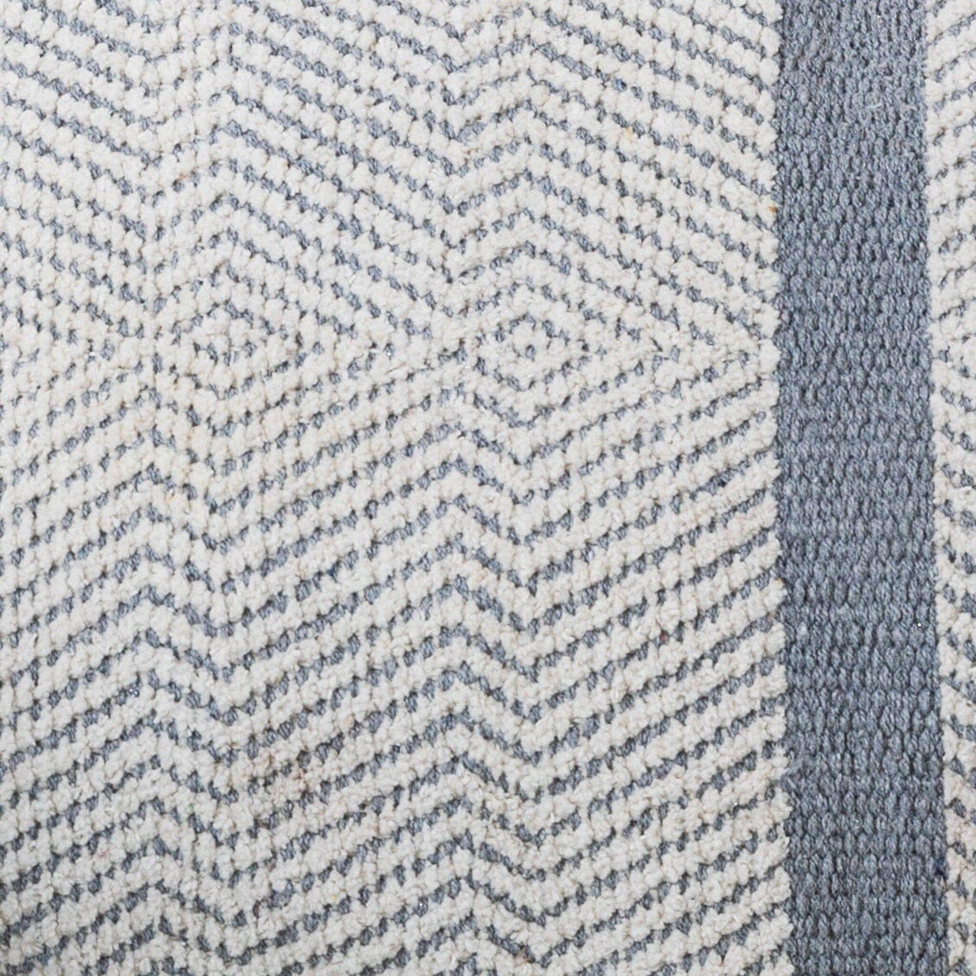 Elston 55x35cm Cotton Zig Zag Cushion Cover - Mist Grey