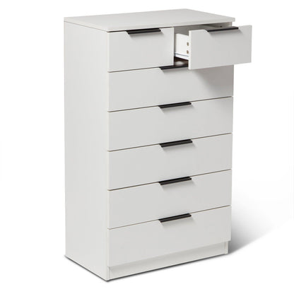 Essie White Tall Chest of 7 Drawers by Laura James