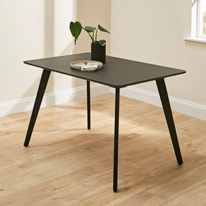 Finn 4 Seater dining table 120cm - pitch black - Laura James