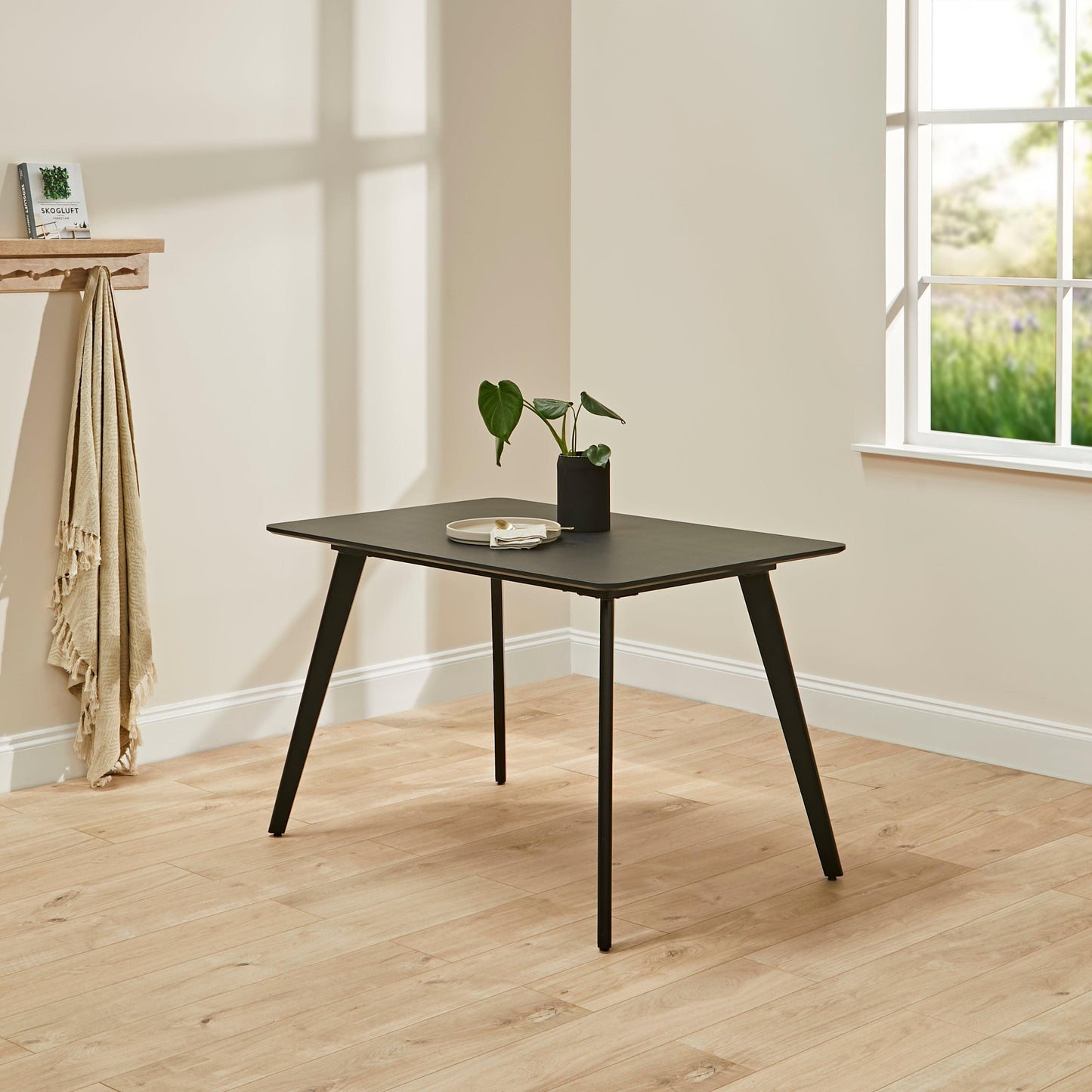 Finn 4 Seater dining table 120cm - pitch black - Laura James