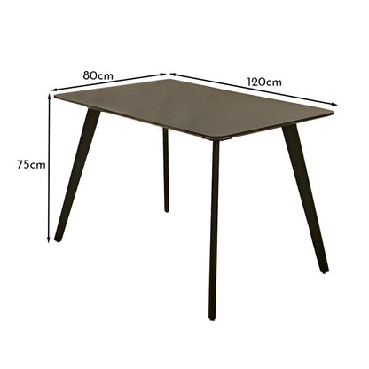 Finn 4 Seater Dining Table 120cm - Pitch Black