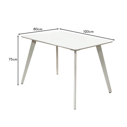 Finn 4 Seater dining table 120cm - pure white - Laura James